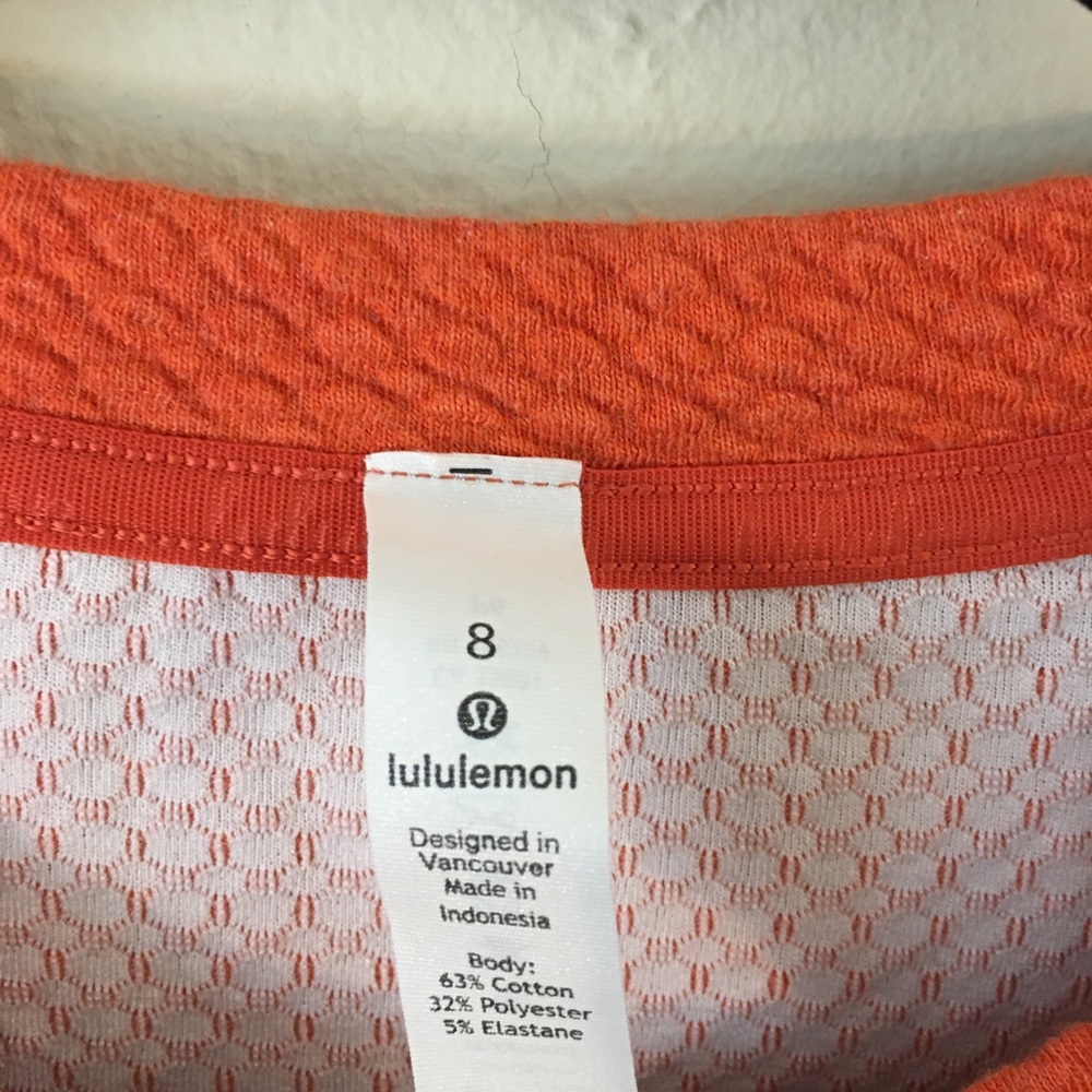 Lululemon All Yours Crewneck Sweatshirt 8 Orange Textured Oversized Loun… - Picture 4 of 10